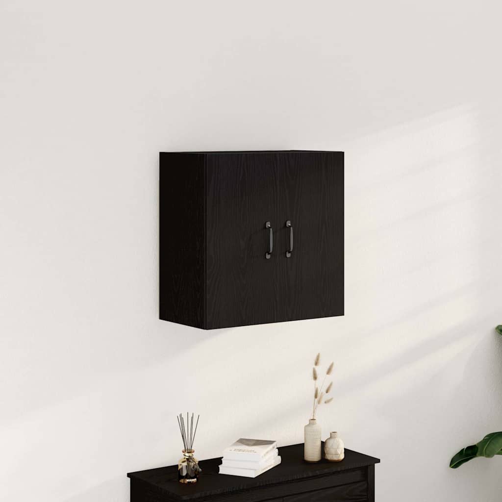 Seinäkaappi musta tammi 60x31x60 cm tekopuu