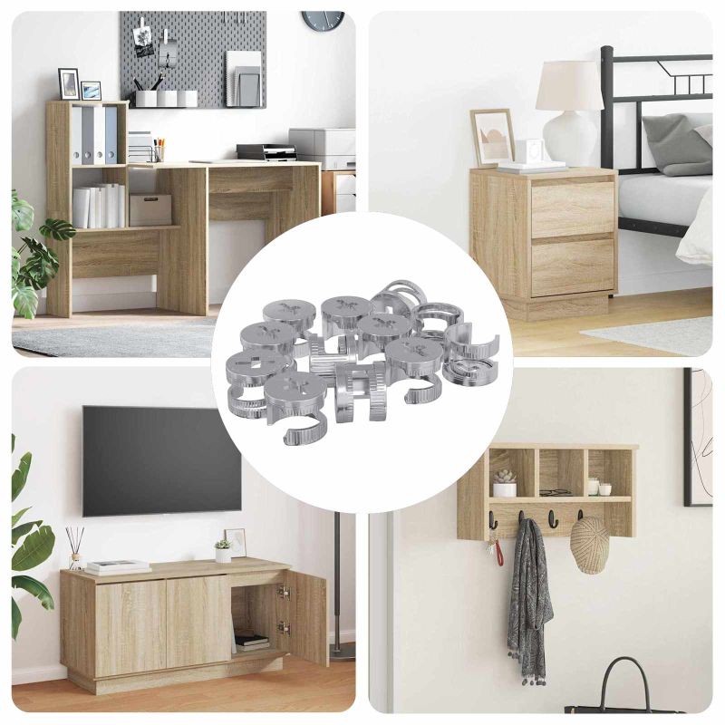 Cam-lukkomutterit 12 pcs Hopea 12 x 10 mm Teräs