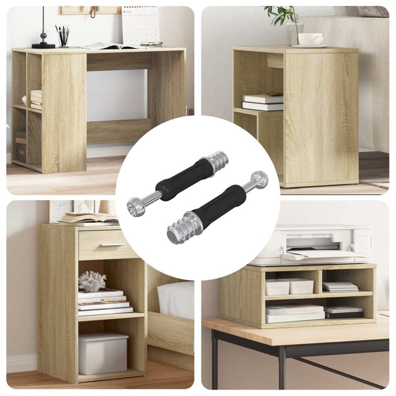 Kameralukitusruuvi 2 pcs Hopea ja Musta M6 x 40 mm