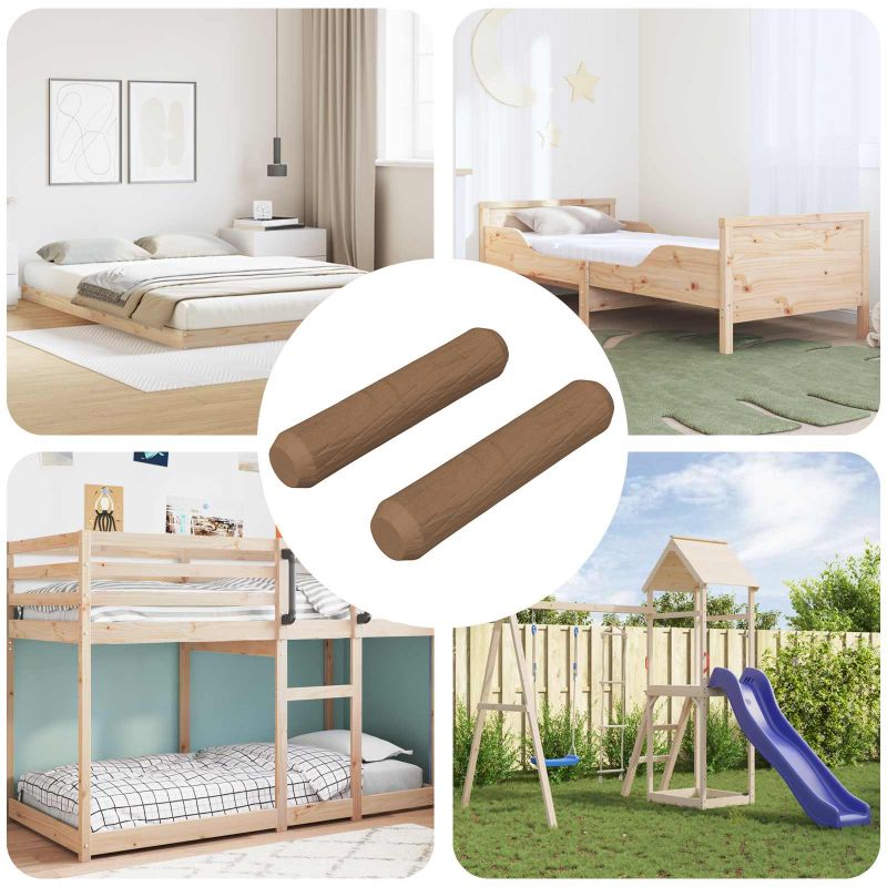 Puutapit 2 pcs Ruskea Ø8 x 35 mm täysi puu