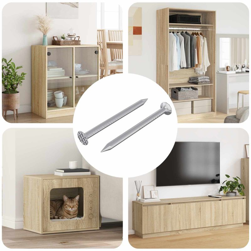 Nauloja puulle 2 pcs Hopea Ø 3 x 15 mm Metalli