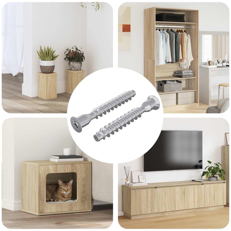 Confirmat-ruuvit 2 pcs Hopea Metalli