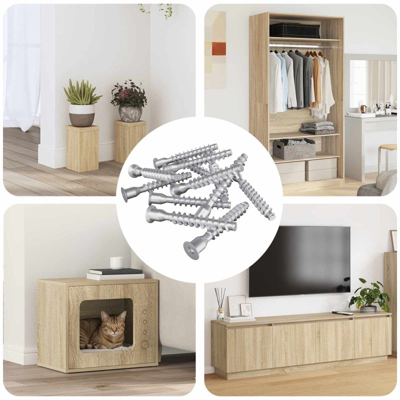 Confirmat-ruuvit 2500 pcs Hopea Metalli