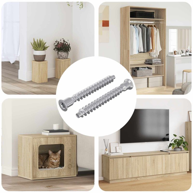 Confirmat-ruuvit 2 pcs Hopea Metalli