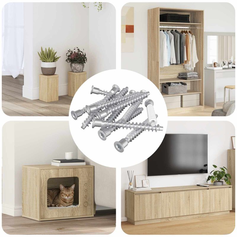 Confirmat-ruuvit 12 pcs Hopea Metalli