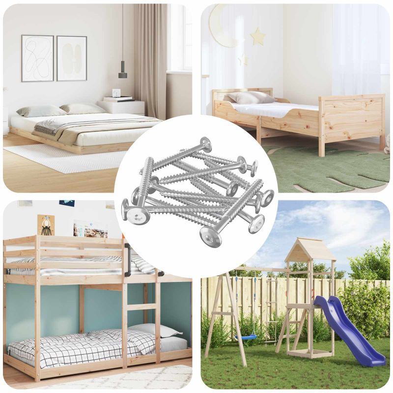 Puuruuvit 1350 pcs Hopea Teräs