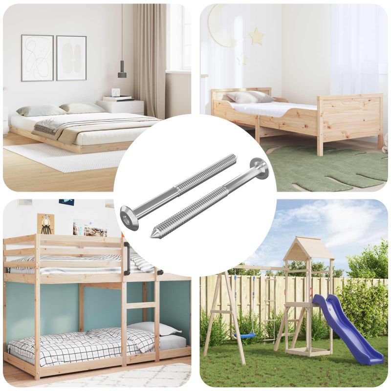 Huonesiivousruuvit 2 pcs Hopea M6 x 70 mm Teräs