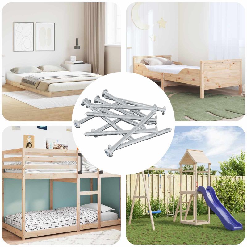 Ruuvi 1200 pcs Hopea M6 x 85 mm Teräs