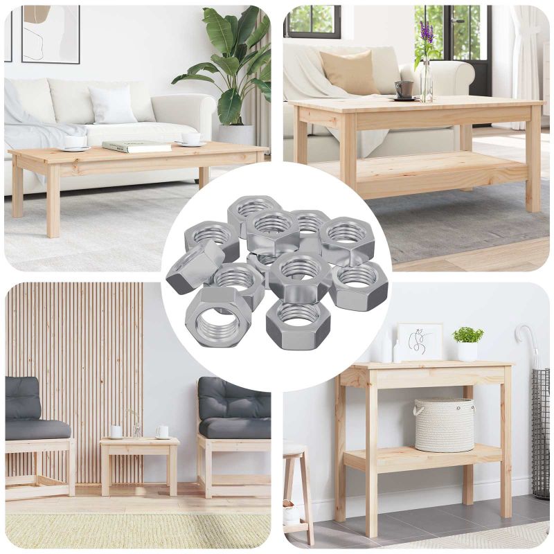 Kuusiokolomutteri Yksivärinen 12 pcs Hopea M6 Rauta