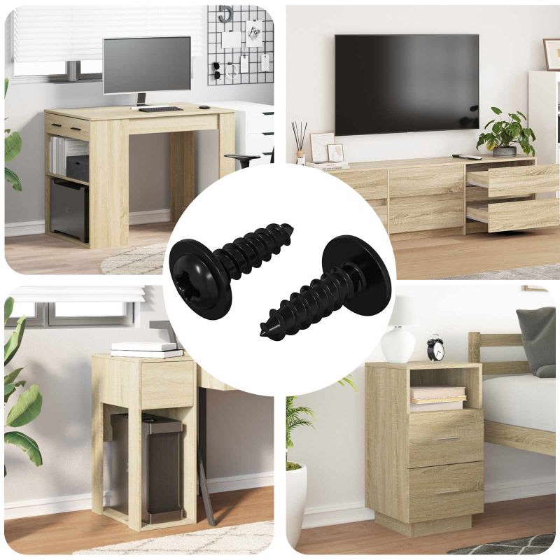 Itsekiertevä kynsi 2 pcs Musta 3,5 x 12 mm Rauta