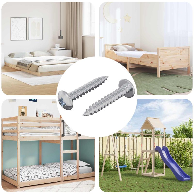 Itsekiertevä kynsi 2 pcs Sinkitty 4 x 25 mm Teräs