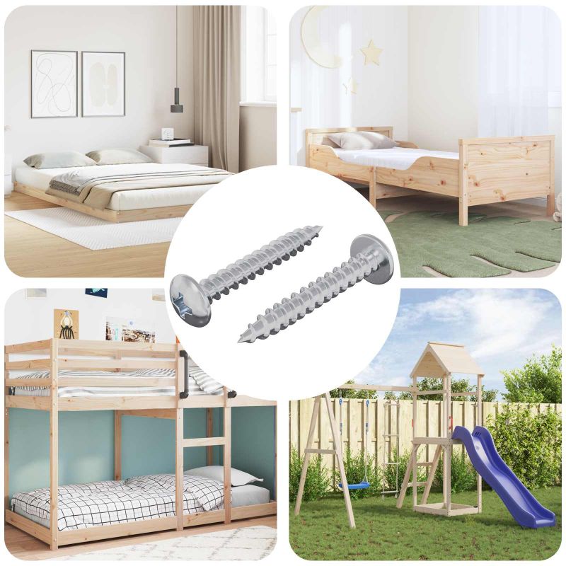 Puuruuvi 2 pcs Hopea Ø 8,6 x 31 mm Rauta