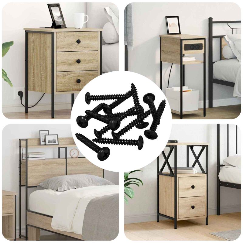 Kierre kynsi 8219 pcs Musta Teräs