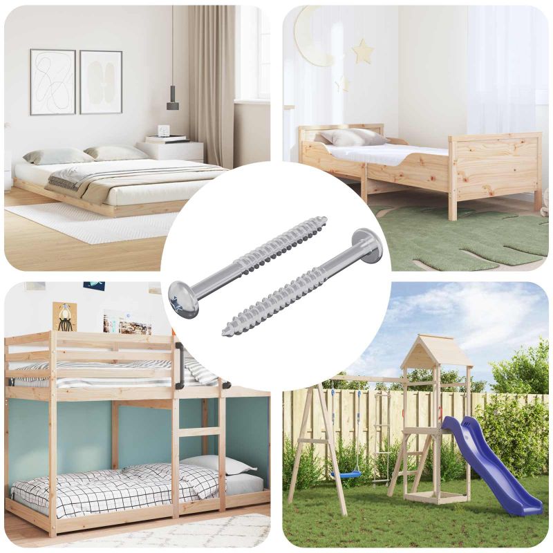 Puuruuvi 2 pcs Hopea 9,8 x 53 mm Teräs