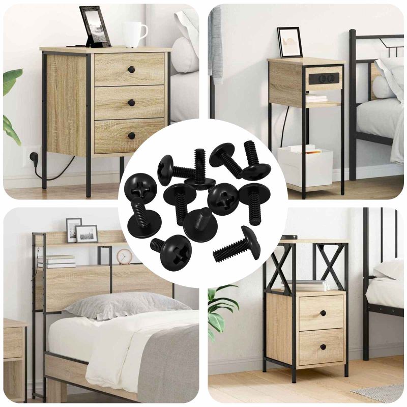 Holkkiruuvit 8182 pcs Musta 9,8 x 13 mm Rauta