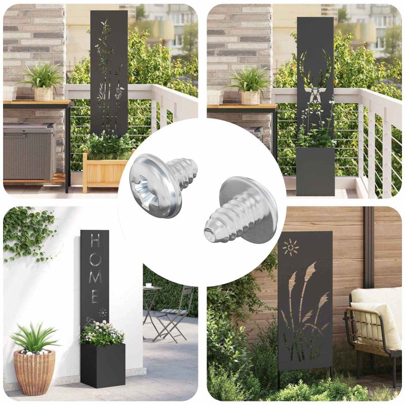 Lukitusruuvit Yksivärinen 2 pcs Hopea M4 x 5 mm Rauta