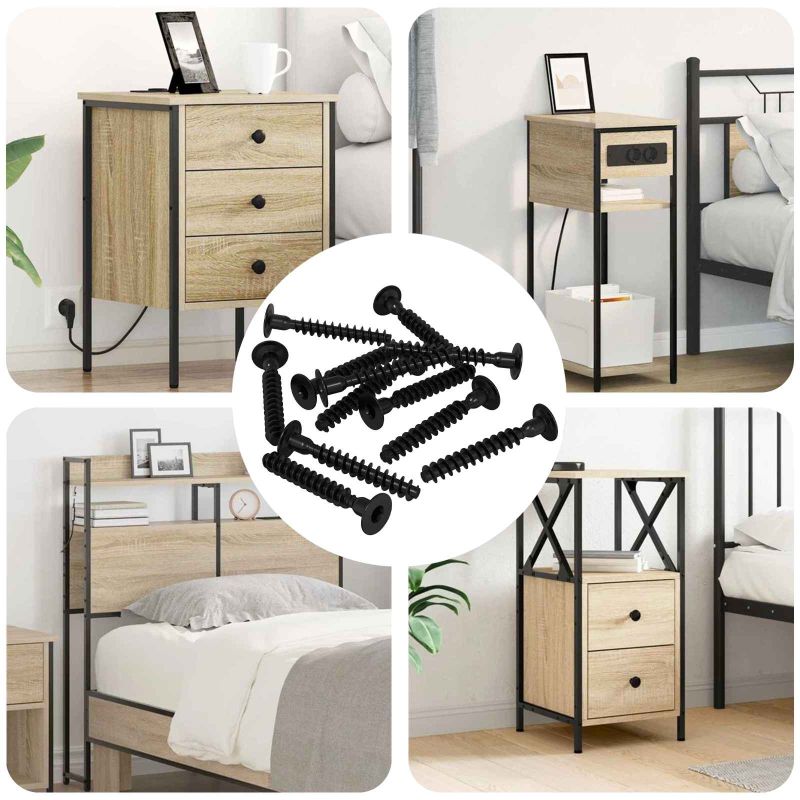 Pistorasian korkea ruuvi 5143 pcs Musta Rauta