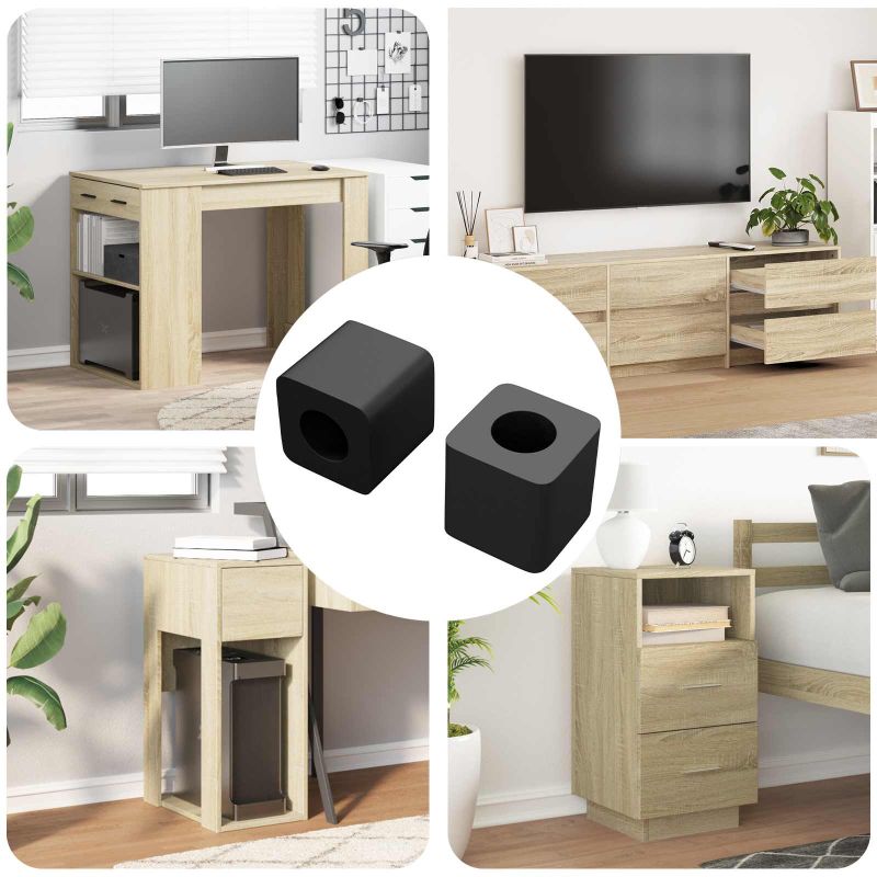 Laatikkoteline 2 pcs Musta 15 x 15 x 15mm PP-kopolymeeri