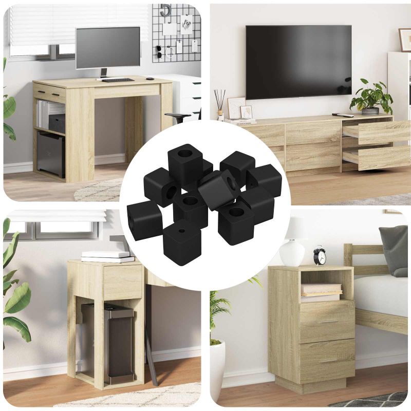 Laatikkoteline 12 pcs Musta 15 x 15 x 15mm PP-kopolymeeri