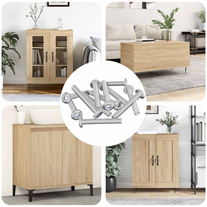 Lukitusruuvi Yksivärinen 12 pcs Hopea M6 x 35 mm Teräs