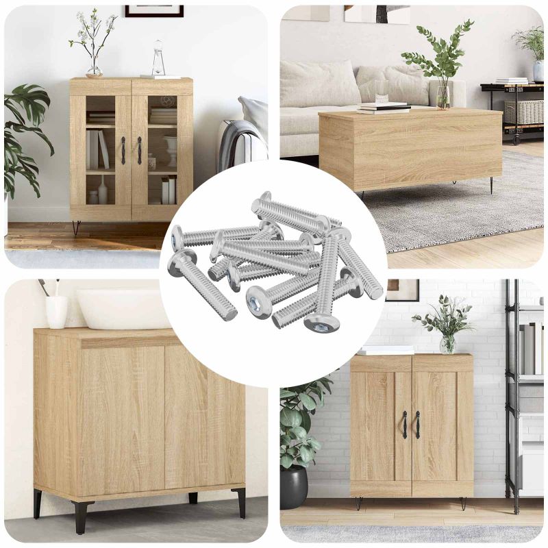 Päätylukitusruuvi 2647 pcs Hopea Teräs