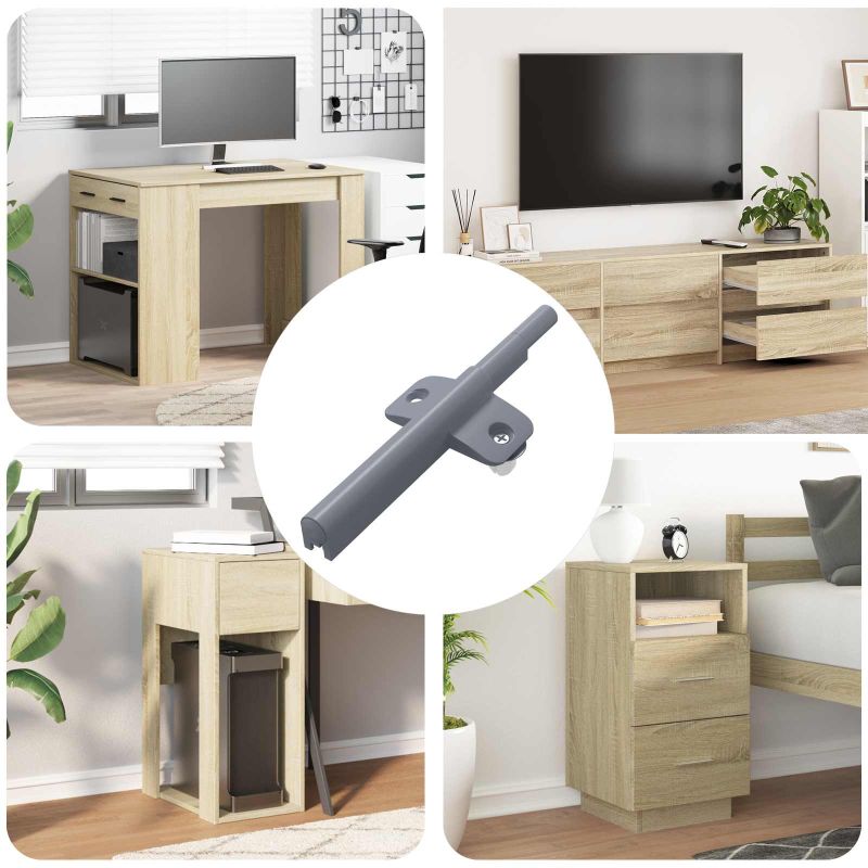 Pehmeä sulkeutuva vaimennin 12 pcs Harmaa 125 x 47 x 15 mm PP