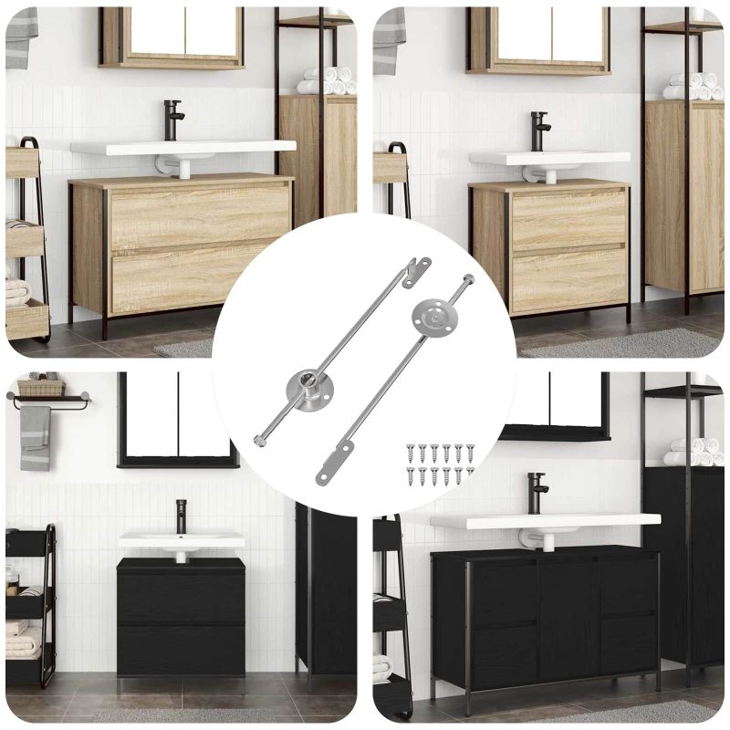 Kaasujousi 2 pcs Hopea 190 mm Rauta