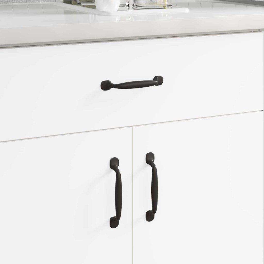 Huonekalujen kahva 2 pcs Musta 130 x 19,4 x 22,3 mm Alumiini