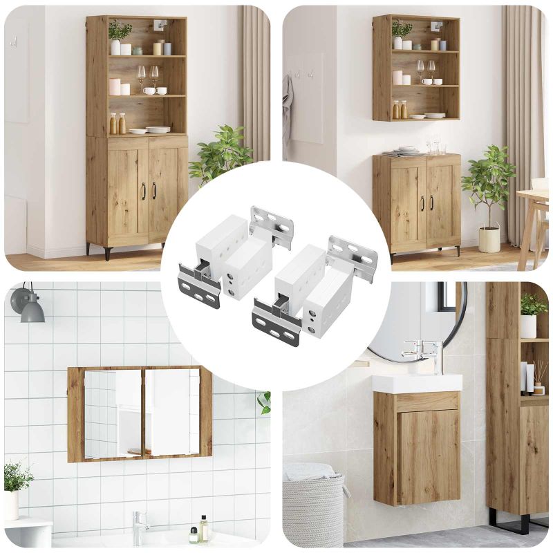 Kaapin ripustuskiinnike 2 pcs Valkoinen 70 x 48 x 19 mm