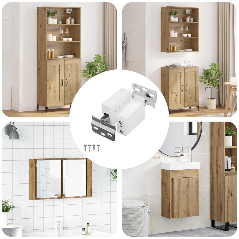 Kaapin ripustuskiinnike 12 pcs Valkoinen 70 x 48 x 19 mm