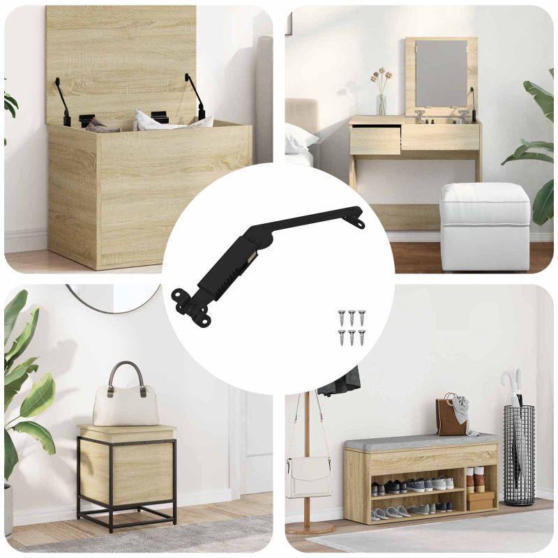 Kannen tuki sarana 12 pcs Musta 192 x 32 x 50 mm Teräs