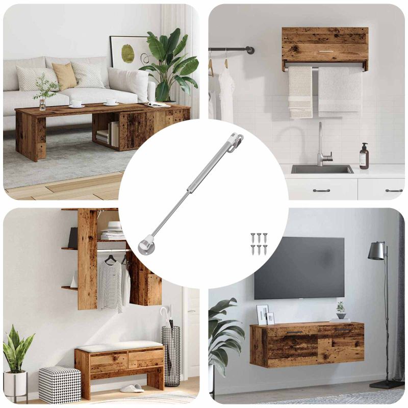 Hydraulinen Kaasujousi 12 pcs Hopea 280 x 17 x 16 mm