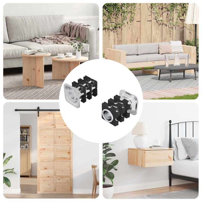 Kierteinen putken lisäosa 2 pcs Mustaa ja hopeaa