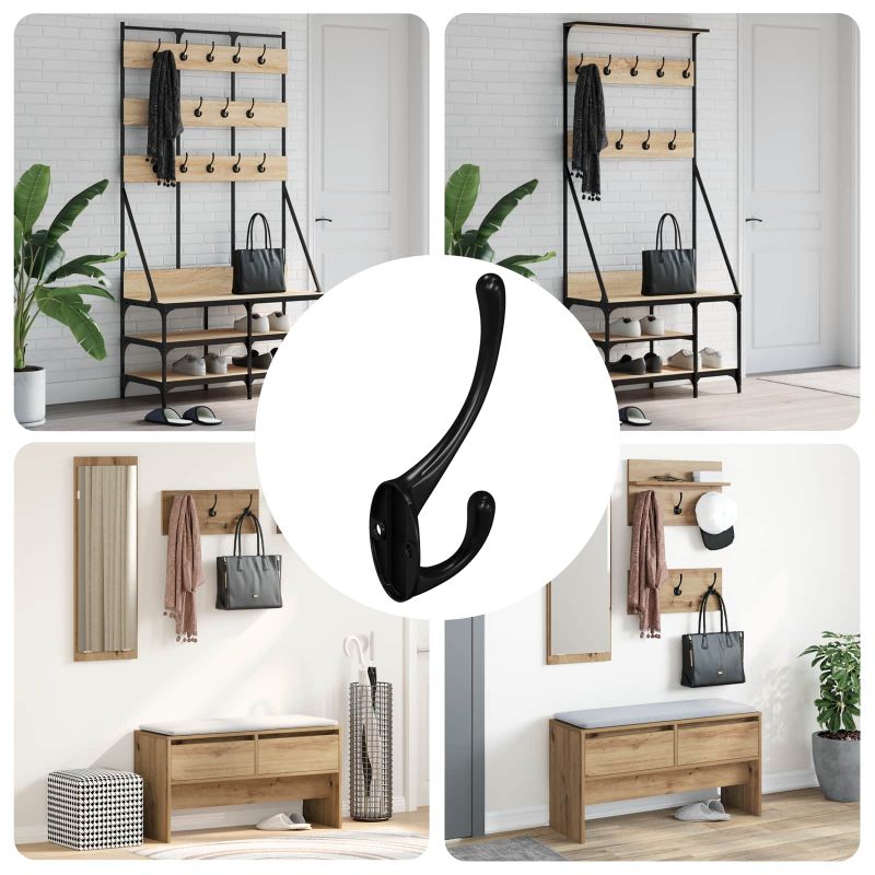 Vaateripustin 346 pcs Musta 102 x 29 x 47mm