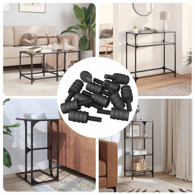 Etäisyyssiru 4865 pcs Musta M4 Kumi ja teräs