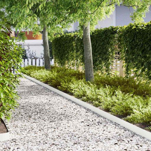 Puutarharajaukset 20 kpl Valkoinen 100x0.5x15 cm Muovi