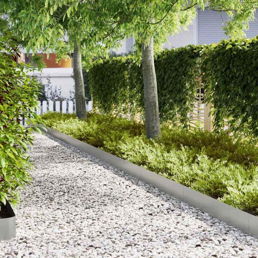 vidaXL:n nurmirajaukset 30 kpl 100x0.5x20 cm galvanoitu teräs