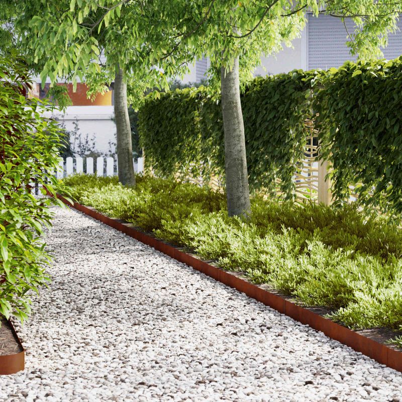 Nurmireunat 30 kpl 100x0.5x20 cm Säänkestävä teräs