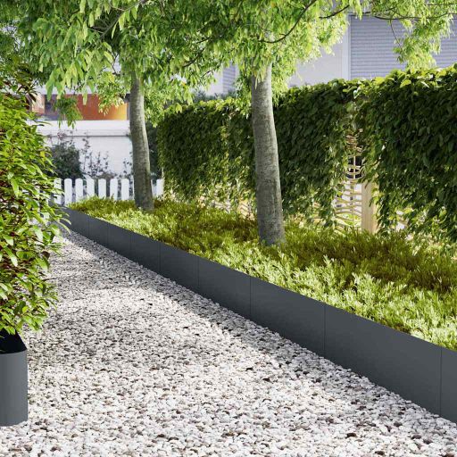 Nurmireunat 20 kpl Antrasiitti 100x0.5x30 cm Teräs