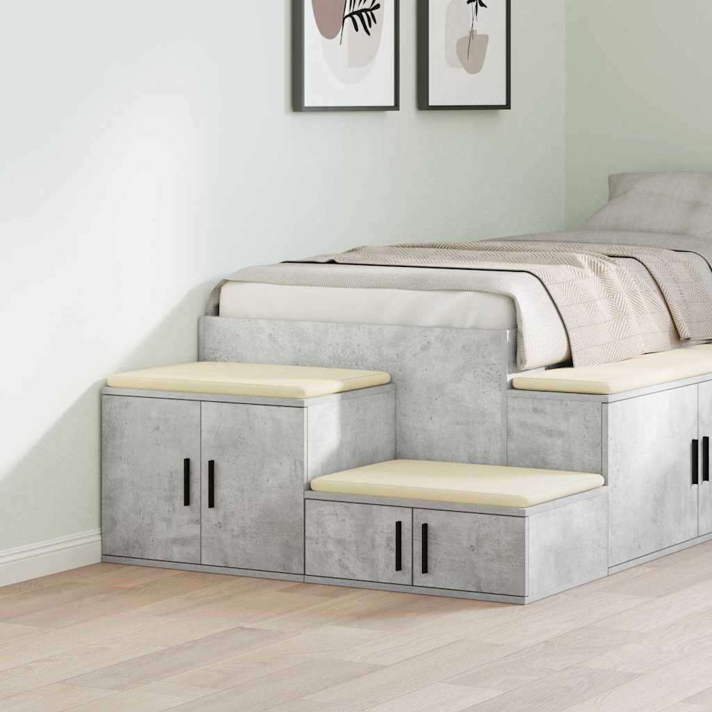 Säilytyskaappi Betoni Harmaa 103x41x40 cm Keinotekoinen Puu