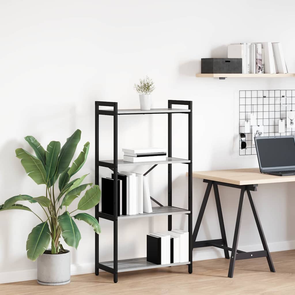 Kirjahylly Harmaa sonoma 60 x 30 x 118 cm Tekninen puu