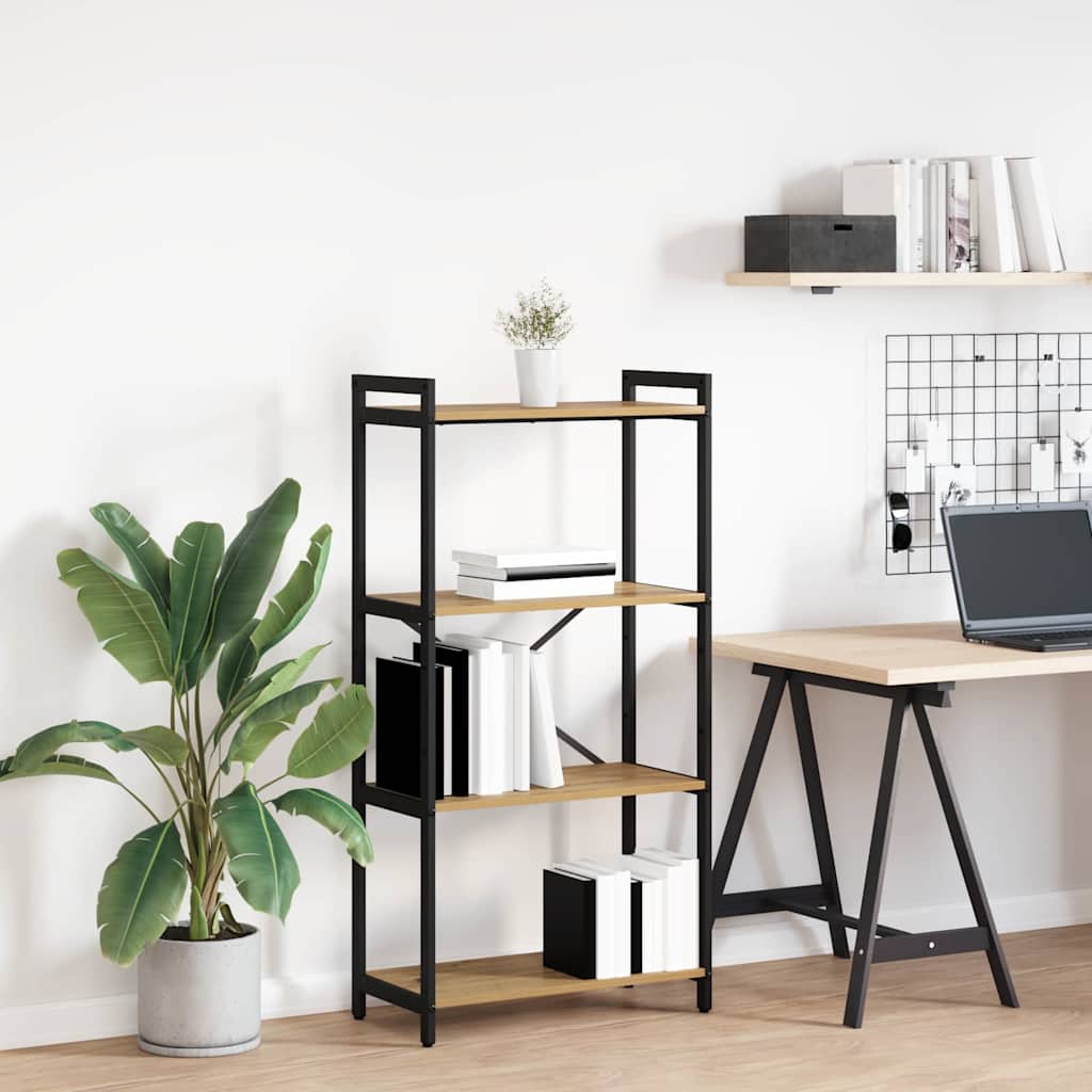 Kirjahylly artesaani tammi 60 x 30 x 118 cm Puu ja teräs