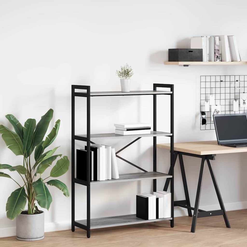 Kirjahylly Harmaa sonoma 80 x 30 x 118 cm Tekninen puu