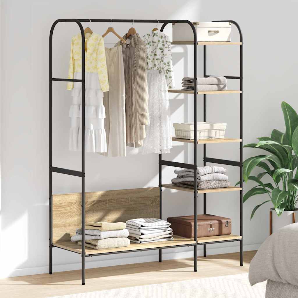 Vaateteline Hyllyillä Sonoma Tammi 120x44x160 cm Tekninen Puu