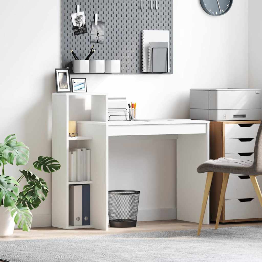 Tietokonetyöasema Valkoinen Tekninen puu Kompakti Säilytys