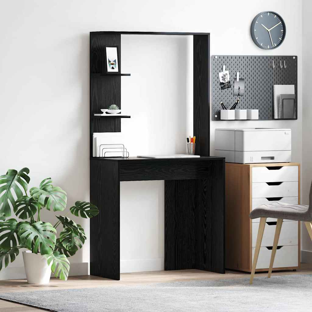 Musta Tammi Tietokonepöytä Musta tammi Massiivipuu, MDF Kompakti