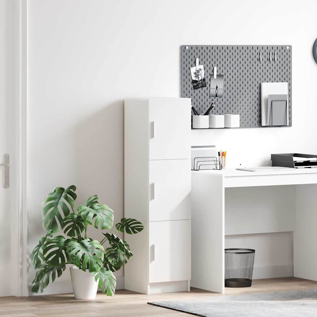 Valkoinen sivupöytä Valkoinen MDF-puu Keskikokoinen