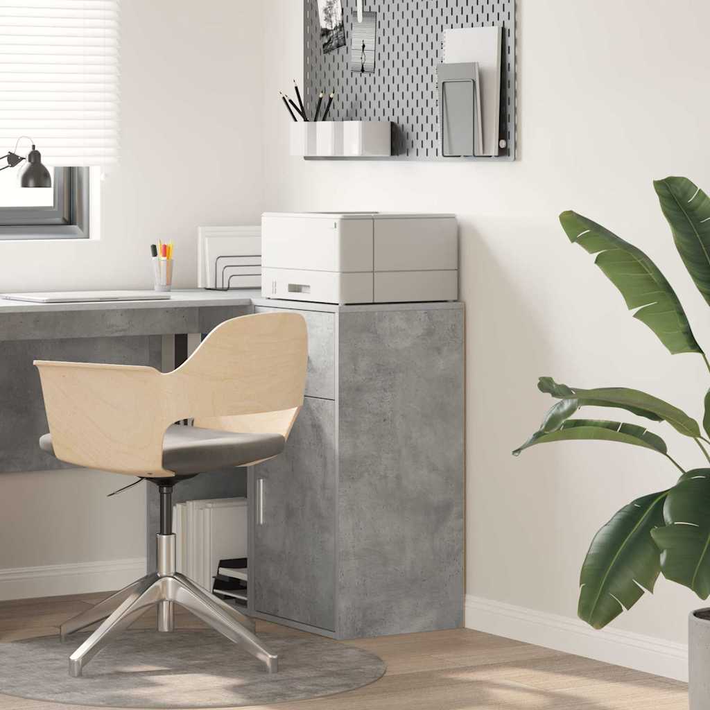 Harmaa säilytyskaappi Betoni harmaa Tekninen puu, Betoniviimeistely