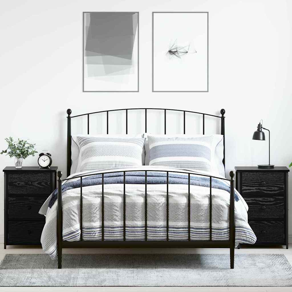 Musta Tammi Yöpöytä Setti Musta Tammi Tekninen puu Keskikokoinen