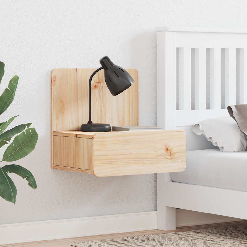 Seinälle asennettava yöpöytä 2 pcs Ruskea 44 x 32.5 x 40 cm